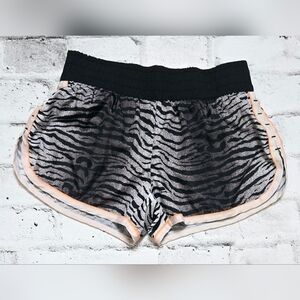 90 Degree by Reflex Zebra Print Lounge/Running Shorts Size Small